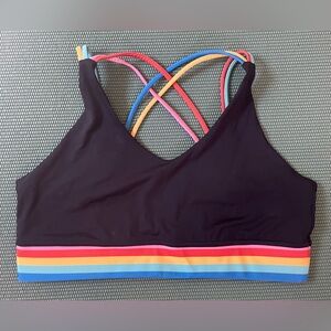 Maven Thread Rainbow 🌈Crisscross Strap Sports Bra in XXL